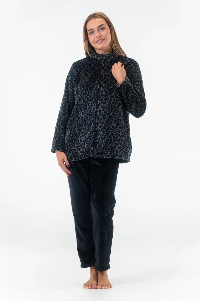 Gaubert dames huispak Fleece - Loungeset met rits