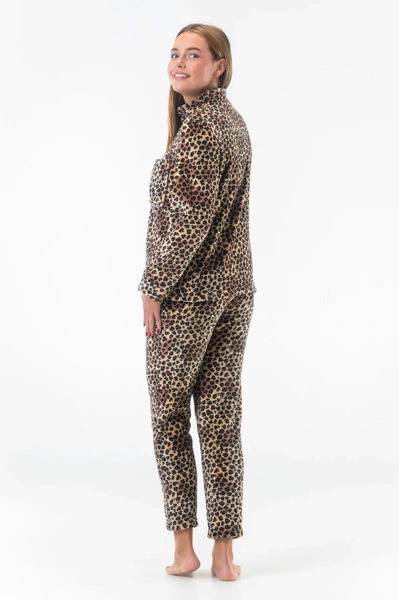 Gaubert dames Huispak Fleece - Pyjama Panter