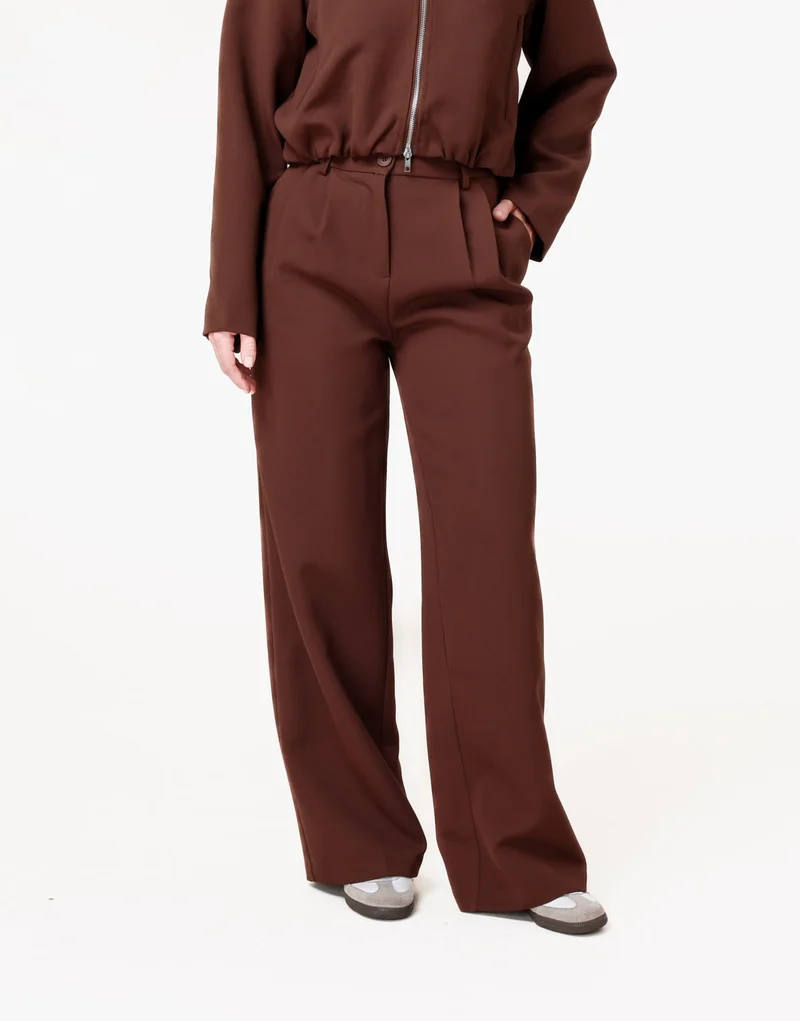 Bruine Premium Wijde - Pantalon