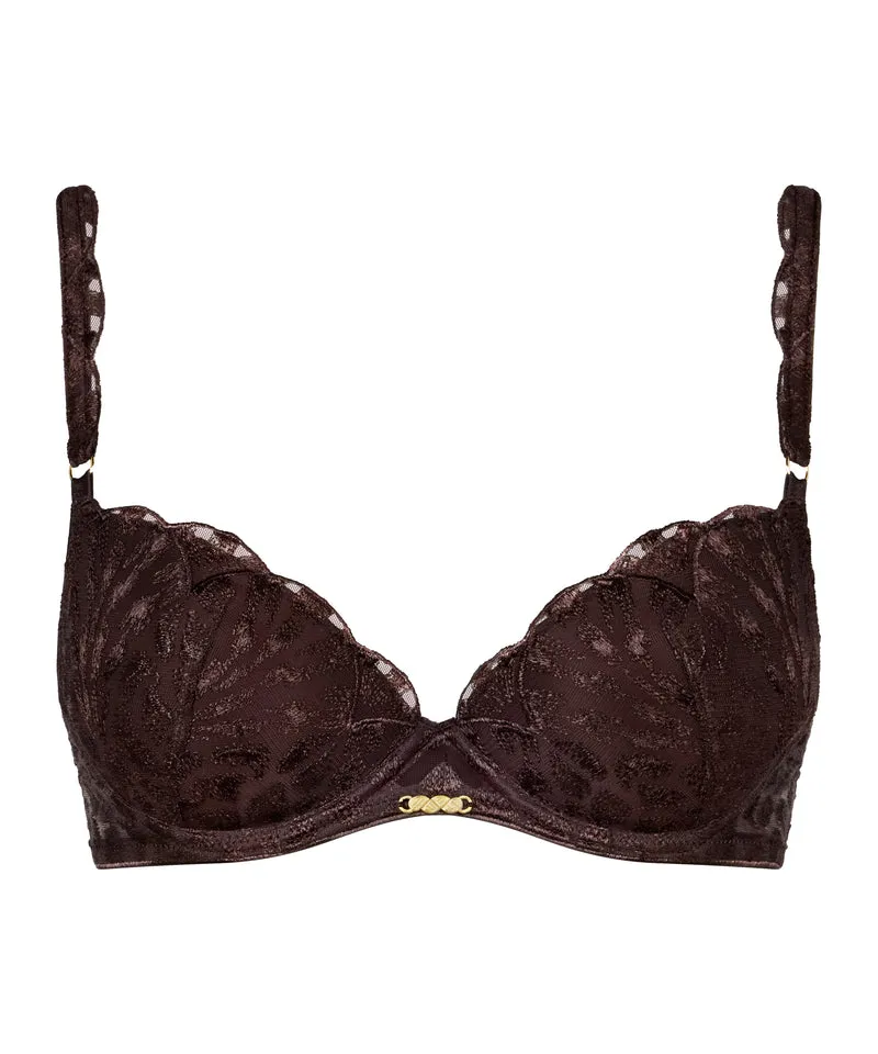 Crazy in Love Soutien-gorge Push-up coques Satin Brown