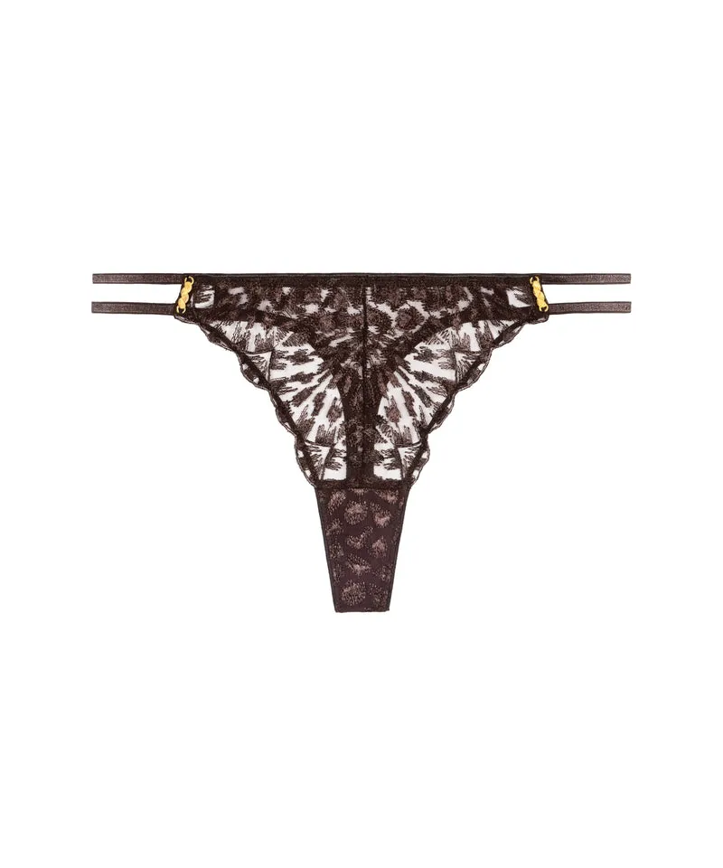 Crazy in Love Tanga Satin Brown