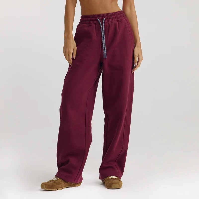 Rechte Joggingbroek - Kersenrood