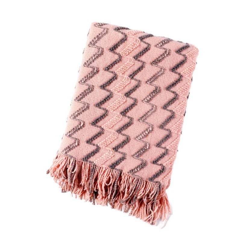 Unisex Decoratieve Werpdeken Zigzagpatroon