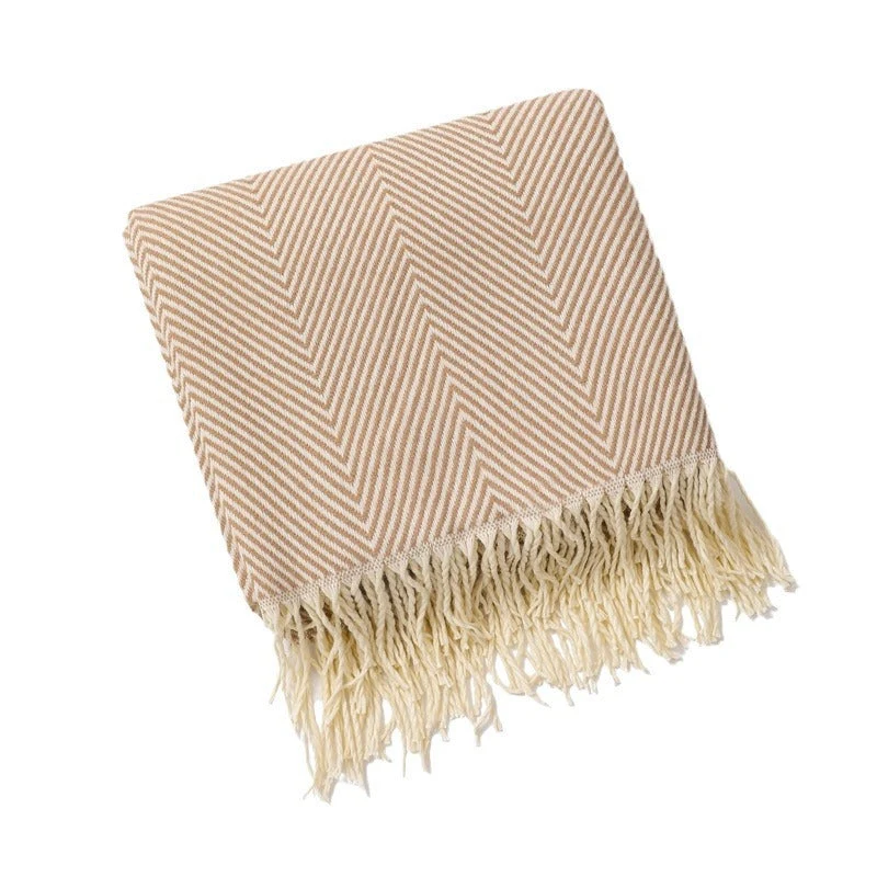 Unisex Deken Visgraatpatroon Comfortabel en Stijlvol
