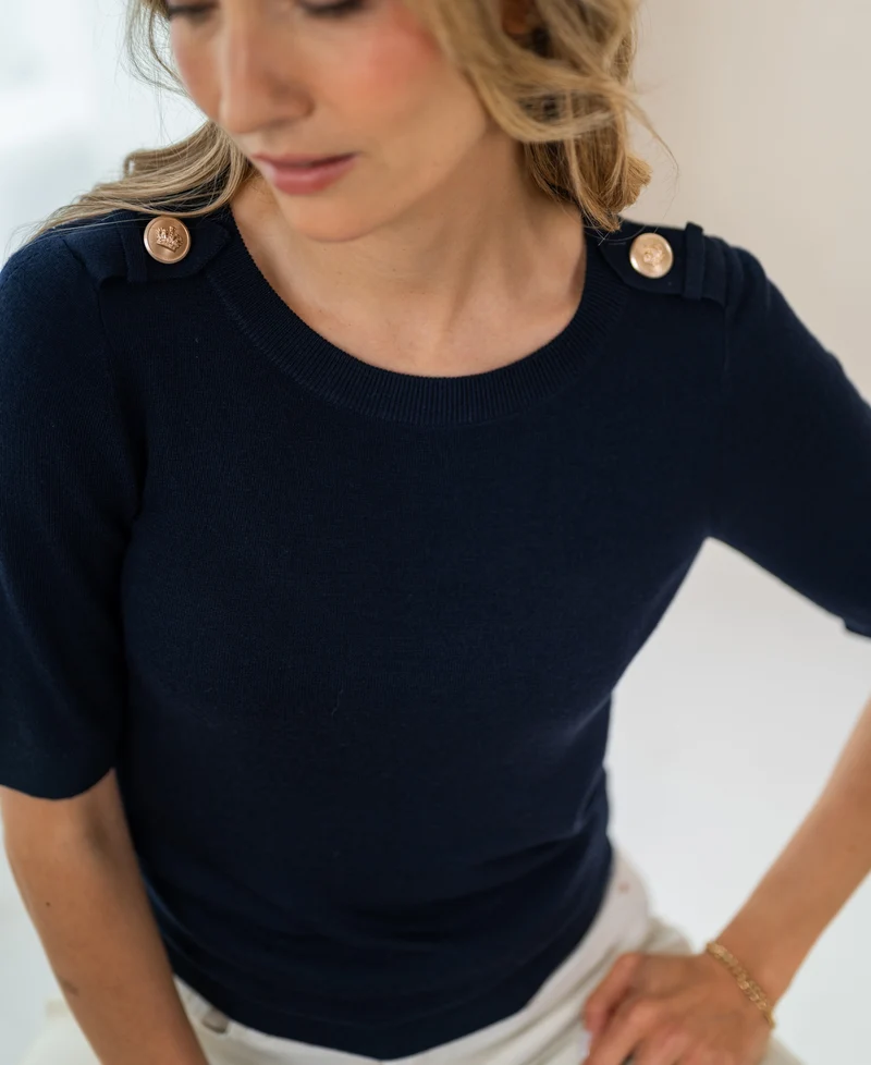 Merino trui LE MAJOR Donkerblauw