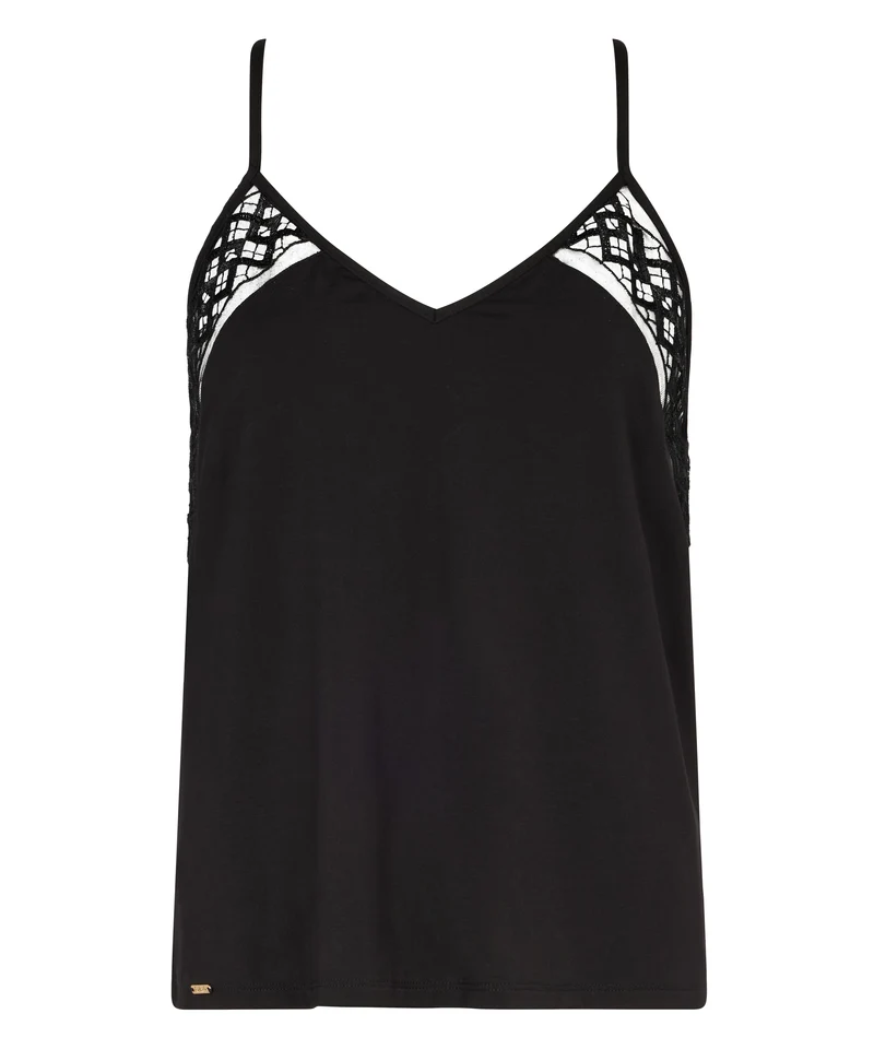 Sweet Obsession Top à fines bretelles Black