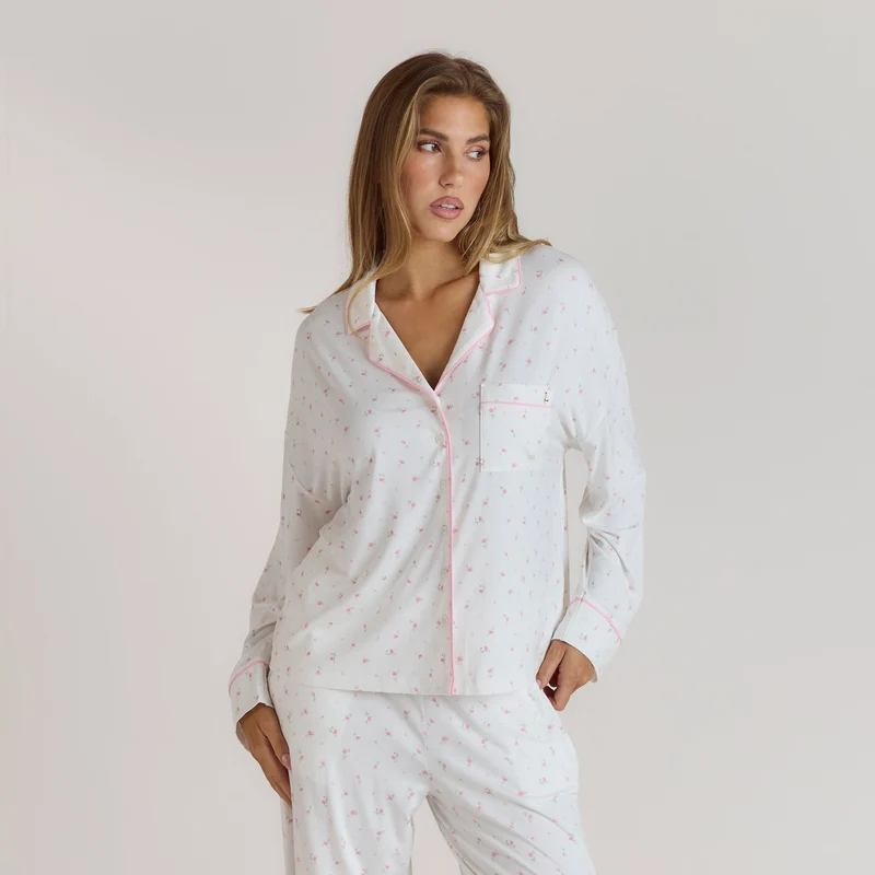 Modal Pyjama Shirt - Bloemenprint