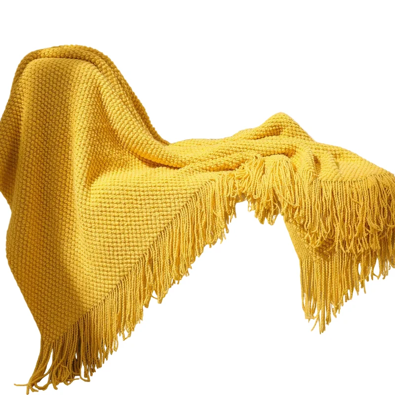 Unisex Plaid Met Textuur En Franje
