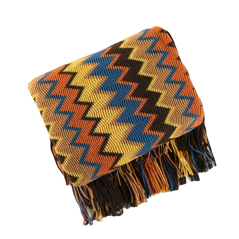 Unisex Deken Zigzagpatroon Comfortabel en Stijlvol