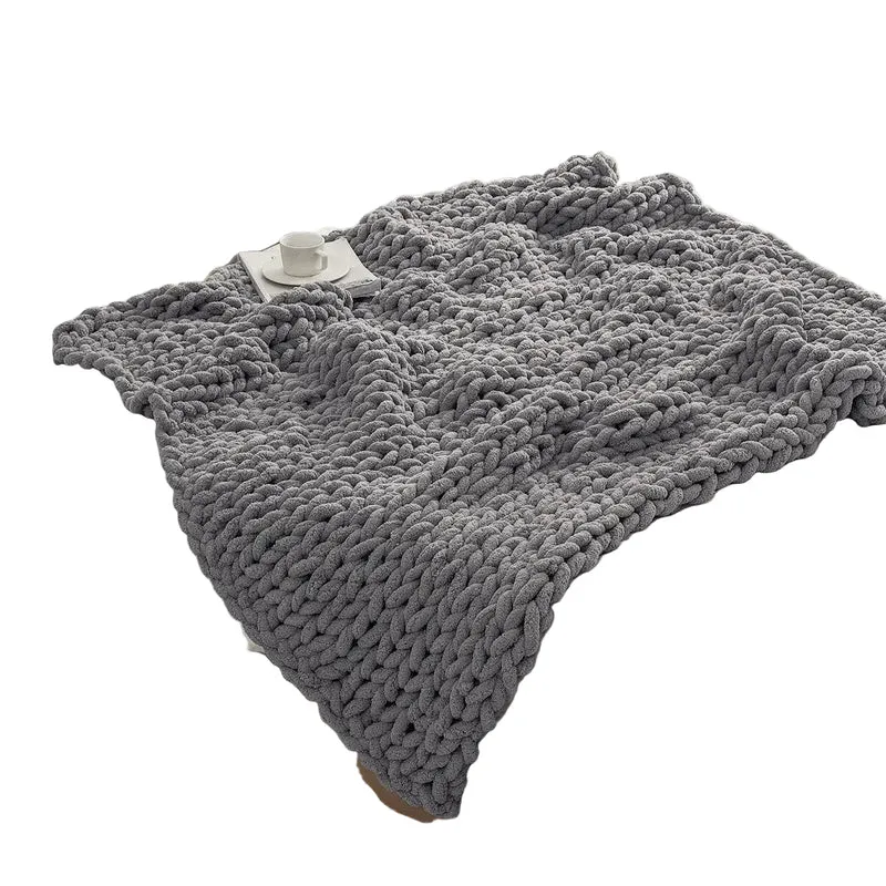 Unisex Grofgebreide Deken Comfortabel en Stijlvol