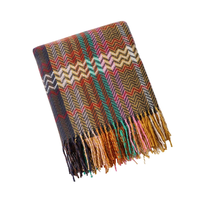 Unisex Deken met Geometrisch Patroon Comfortabel en Stijlvol