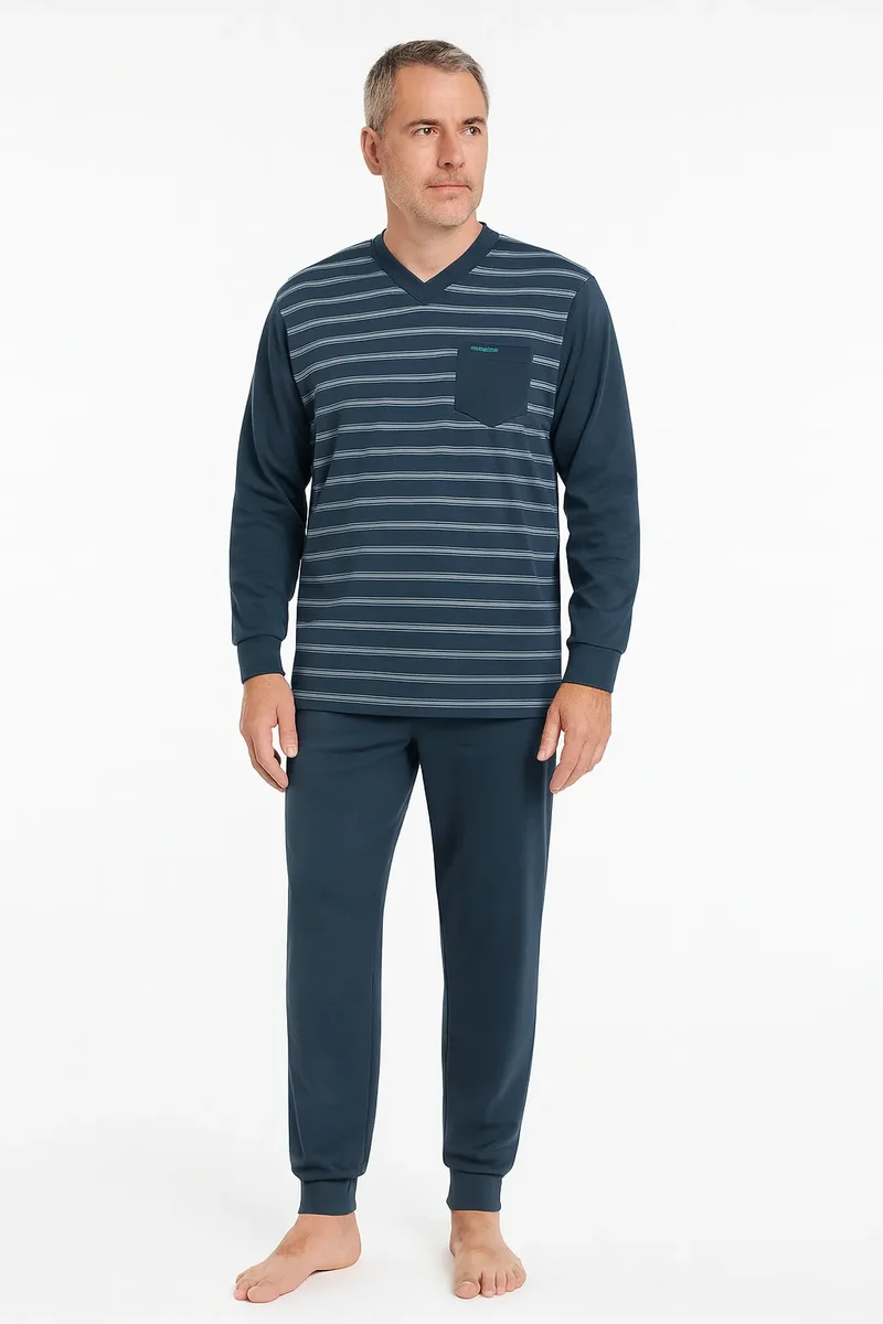 Gentlemen heren pyjama Warme Dikke Tricot - Double jersey