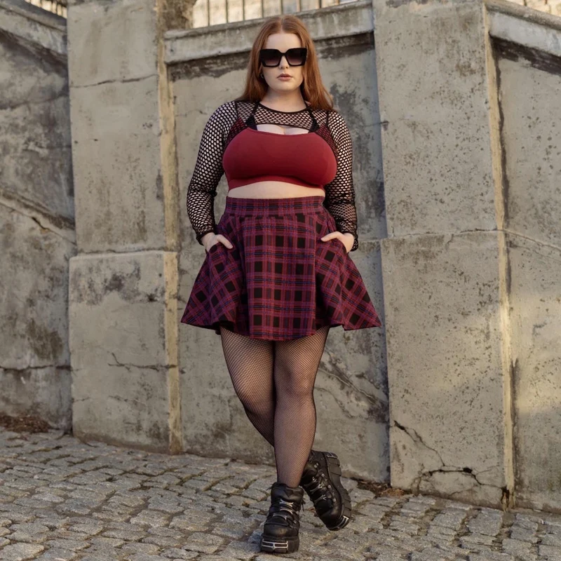 Fishnet Top - Alanis - Wine