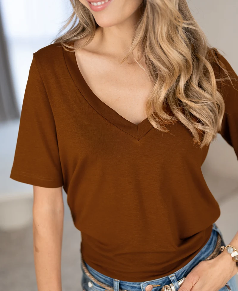 Stretch T-shirt korte mouw LA VOIX Havana