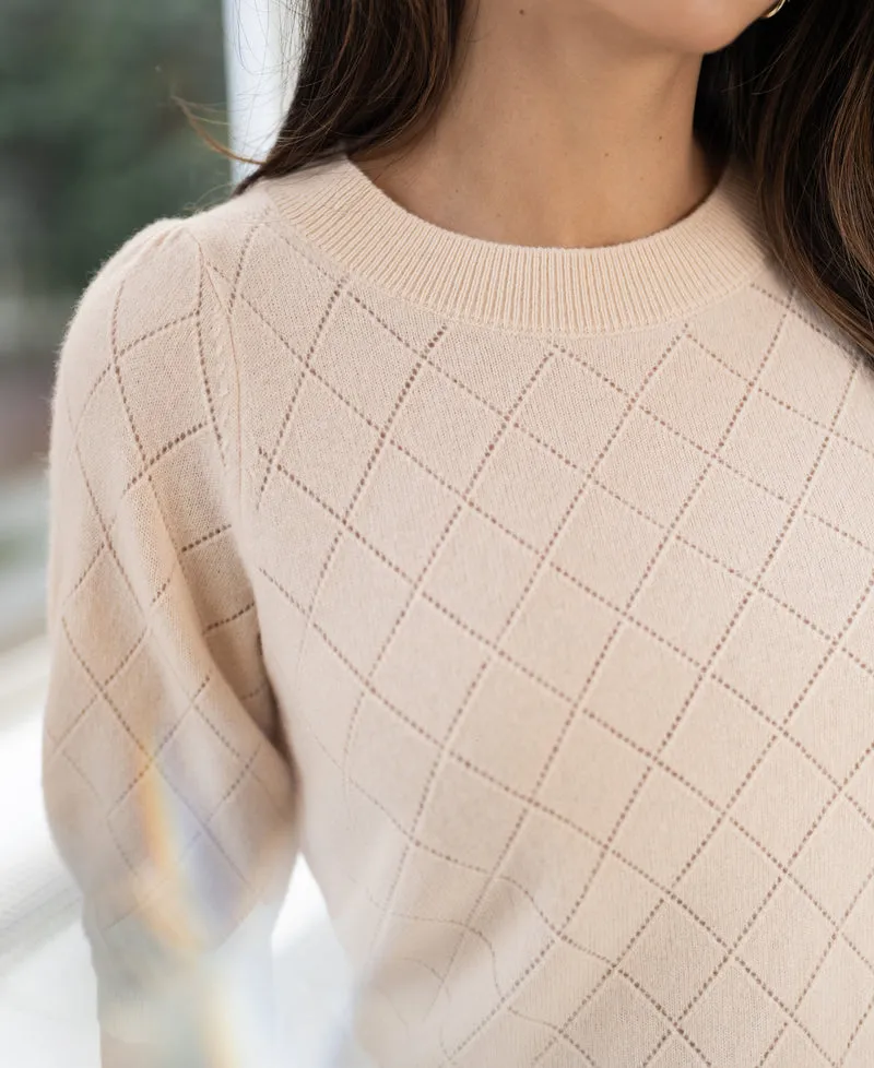 Argyle merinotrui LE HARVARD Butter