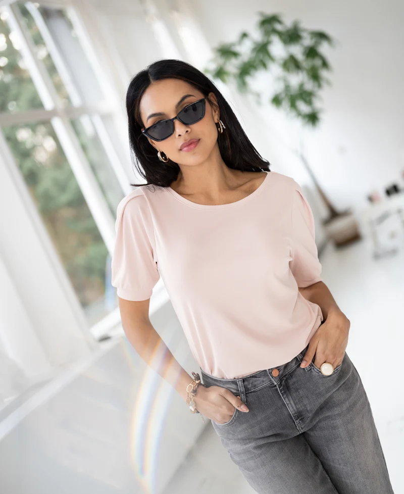 Rib T-shirt LA PHILEINE Blush