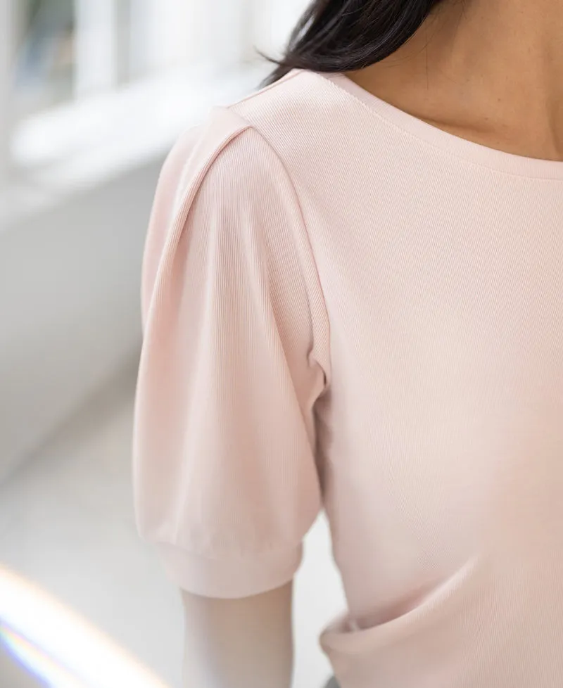 Rib T-shirt LA PHILEINE Blush