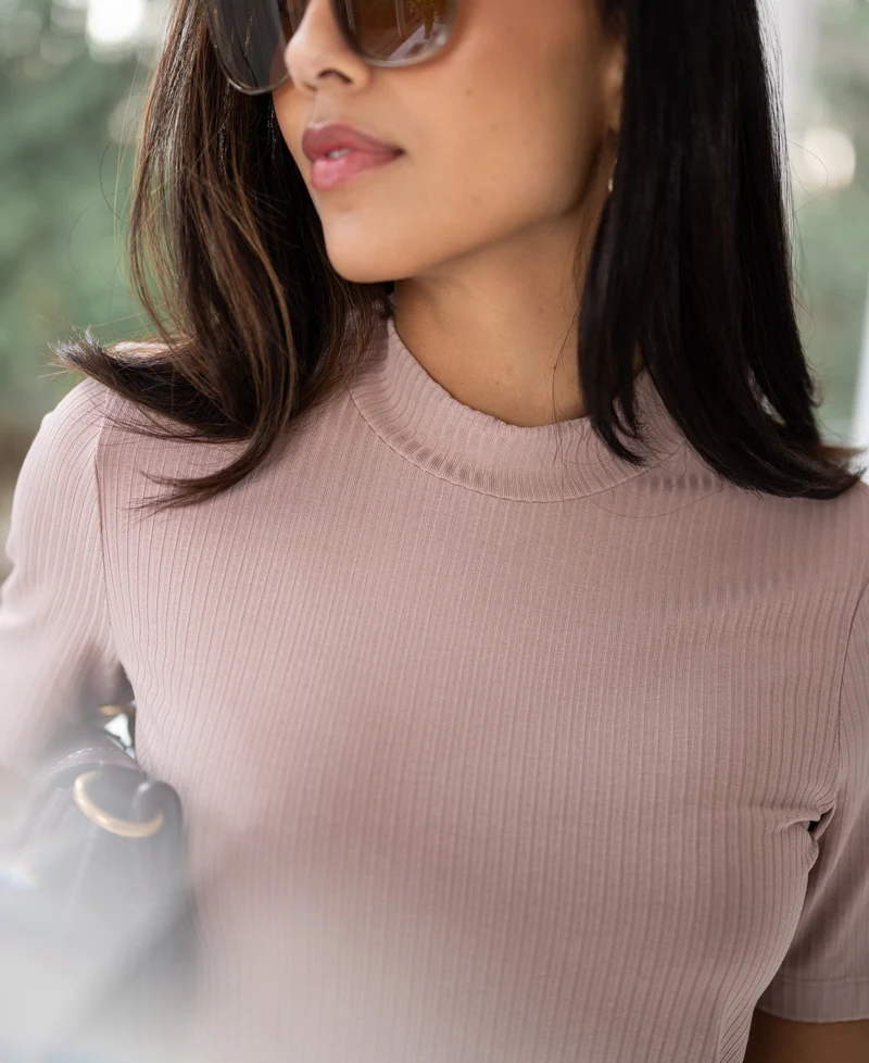 Bamboe coltop LA SOMMET Dusty Pink