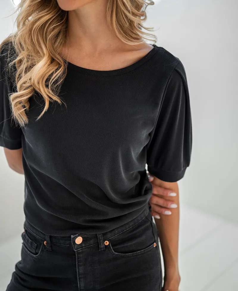 Rib T-shirt LA PHILEINE Charcoal