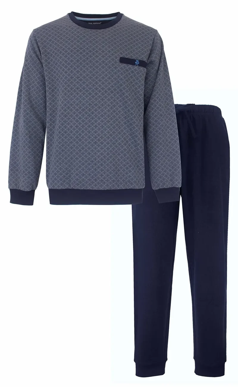 Paul Hopkins Fleece pyjama heren - Winter Squares