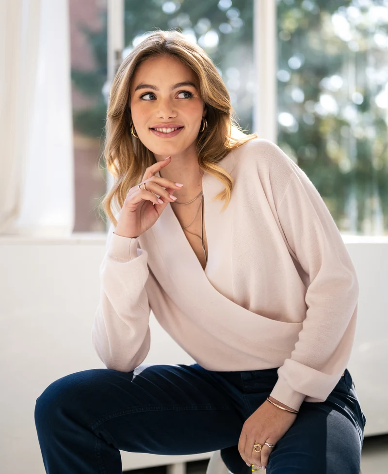 Overslagtrui LES CINQ Softblush