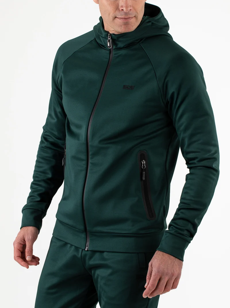 Sjeng Maximilian Man hooded jacket - retro green