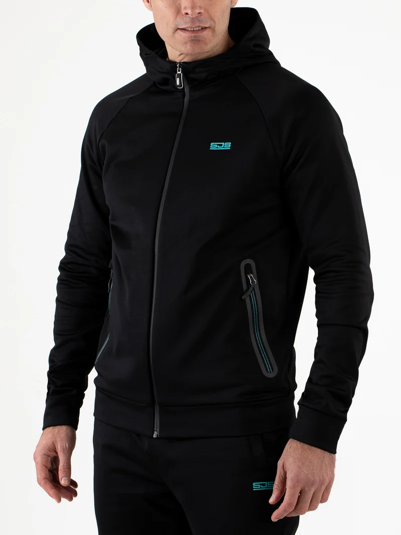 Sjeng Maximilian Man hooded jacket - black