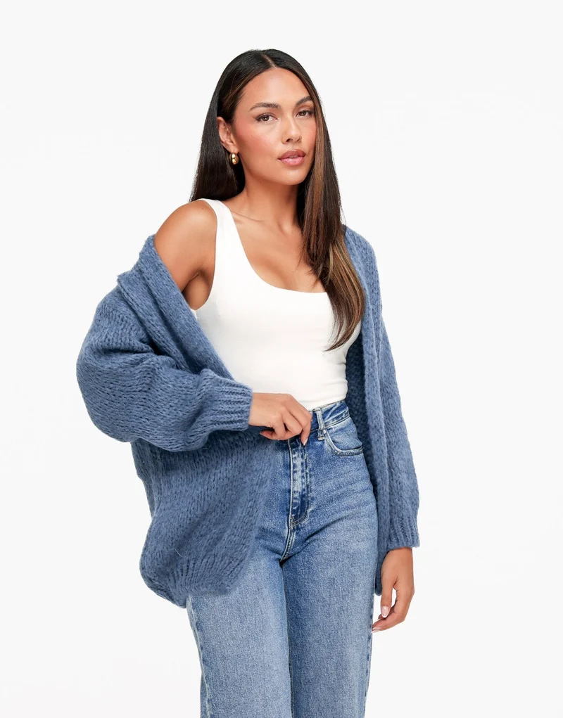 Jeansblauwe Wollen - Vest