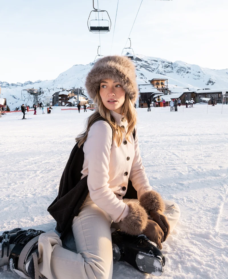 Merino vest met kol LES SEIZE Blush