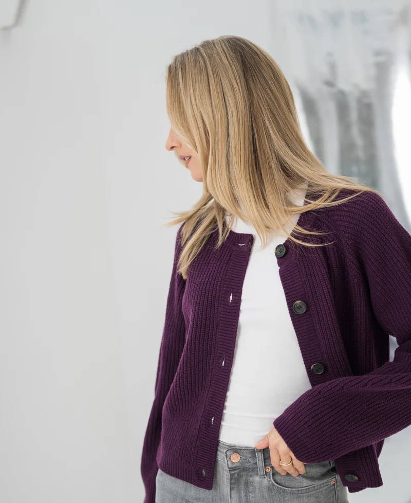 Merino vest LA LYON Cassis