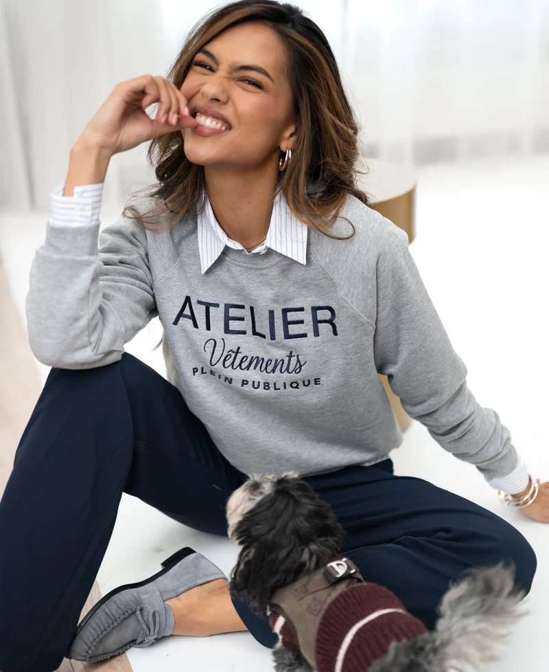 Sweater LA HARPER Lichtgrijs ATELIER