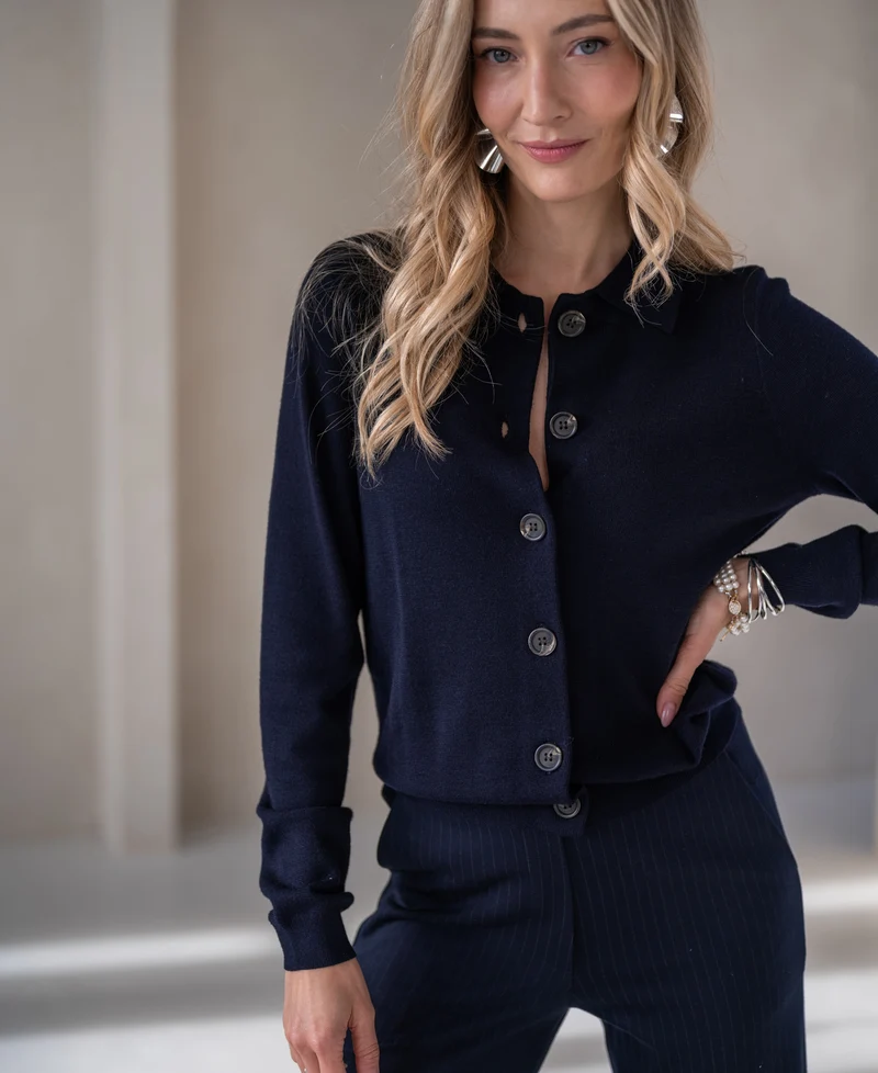 Vest polokraag LES VINGT Donkerblauw