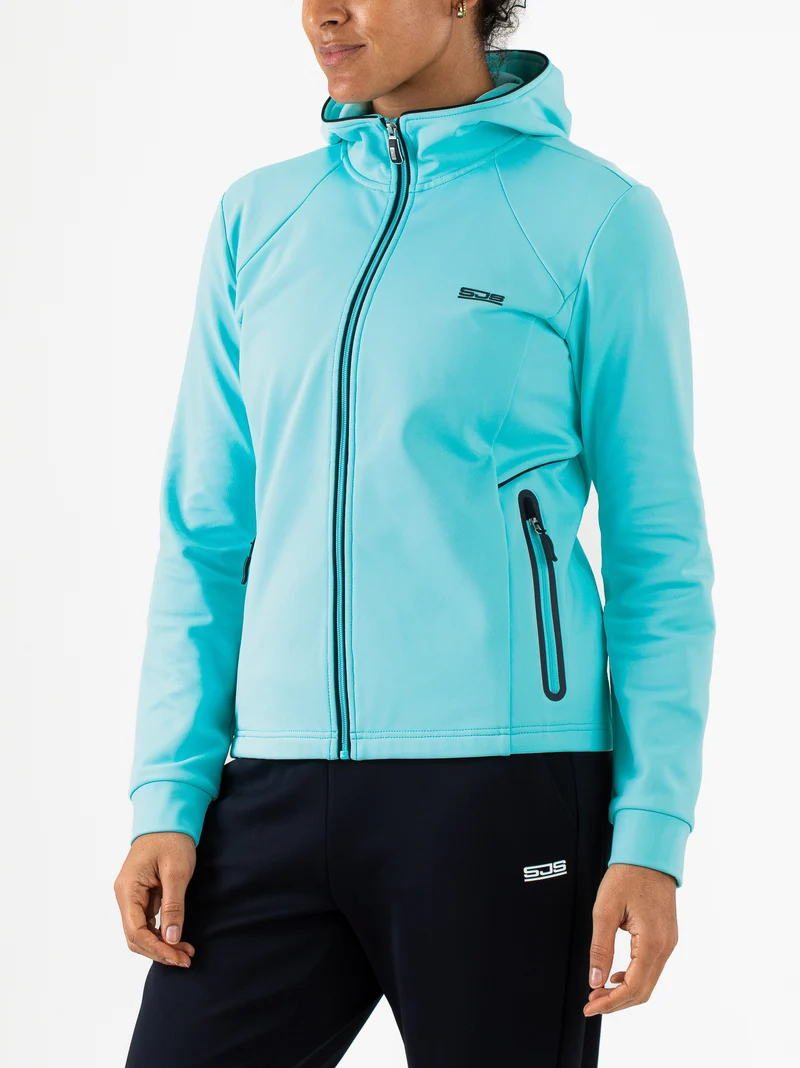 Sjeng Finke Lady Hooded jacket - aruba blue