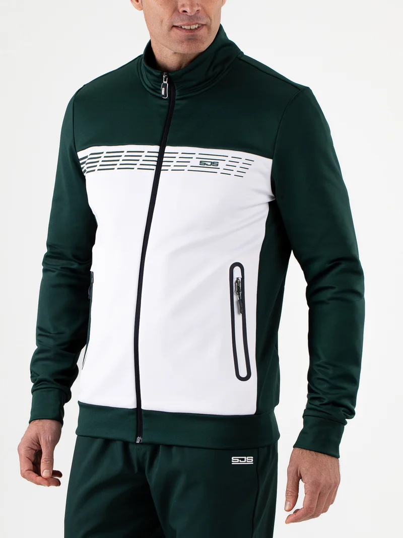 Sjeng Amiro Man track jacket - retro green