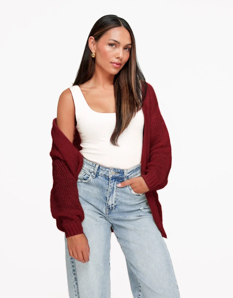 Bordeaux Wollen - Vest