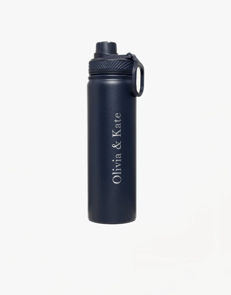 Donkerblauwe Olivia & Kate Stainless Steel - Waterfles