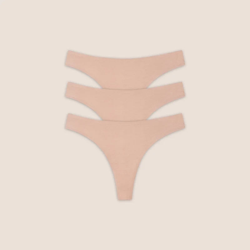 Seamless Bonded Strings (3-pack) - Honingkleurig