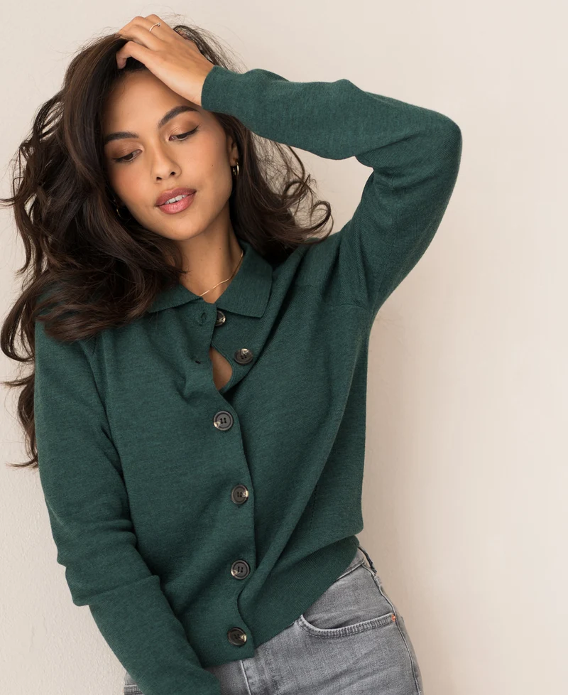 Vest polokraag LES VINGT Greenish