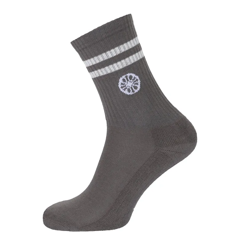 Indian Maharadja Striped Crew Sock Walnut