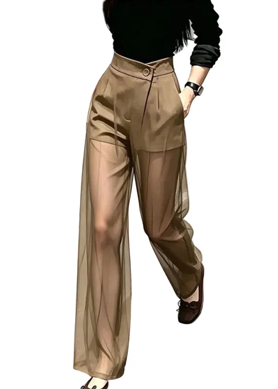 Dames Broek Gedrapeerd Tule Zomerstijl