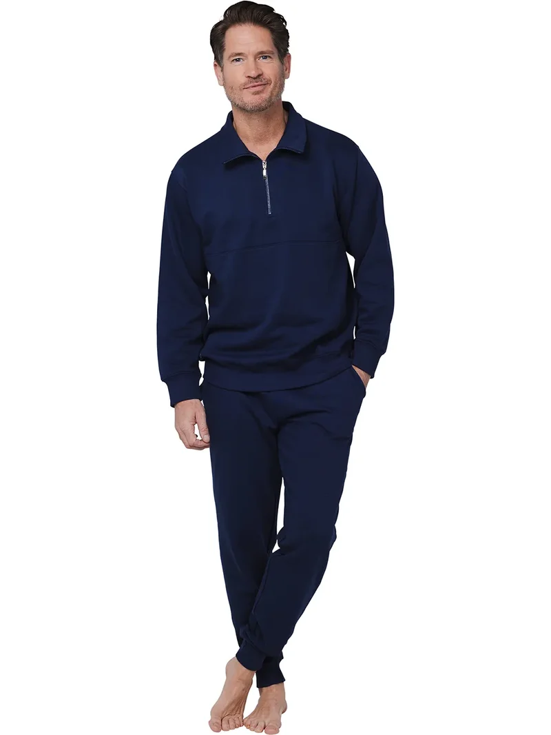 Pastunette heren Huispak - Zipper - Donkerblauw
