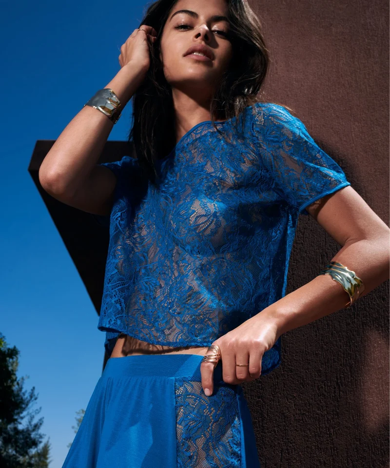 Lazy Days Top manches courtes Sky blue