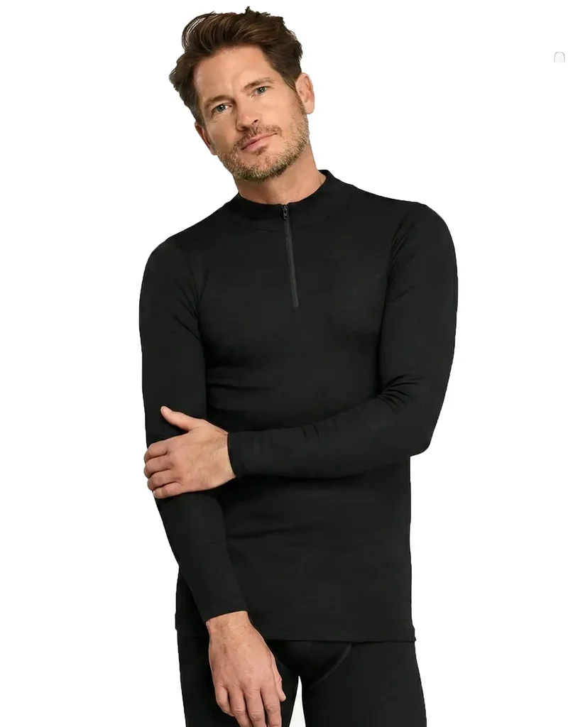 Ten Cate Thermo heren shirt lange mouw - Col met rits