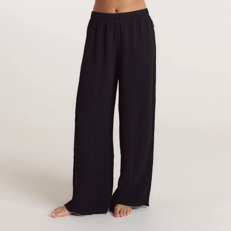 Crinkle Pyjamabroek - Zwart