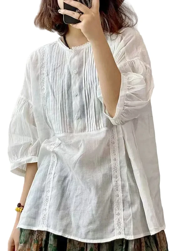 Dames Oversized Shirt Gerimpeld Zomerstijl