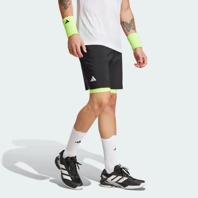 Adidas Club 2 in 1 Short Black - Yellow