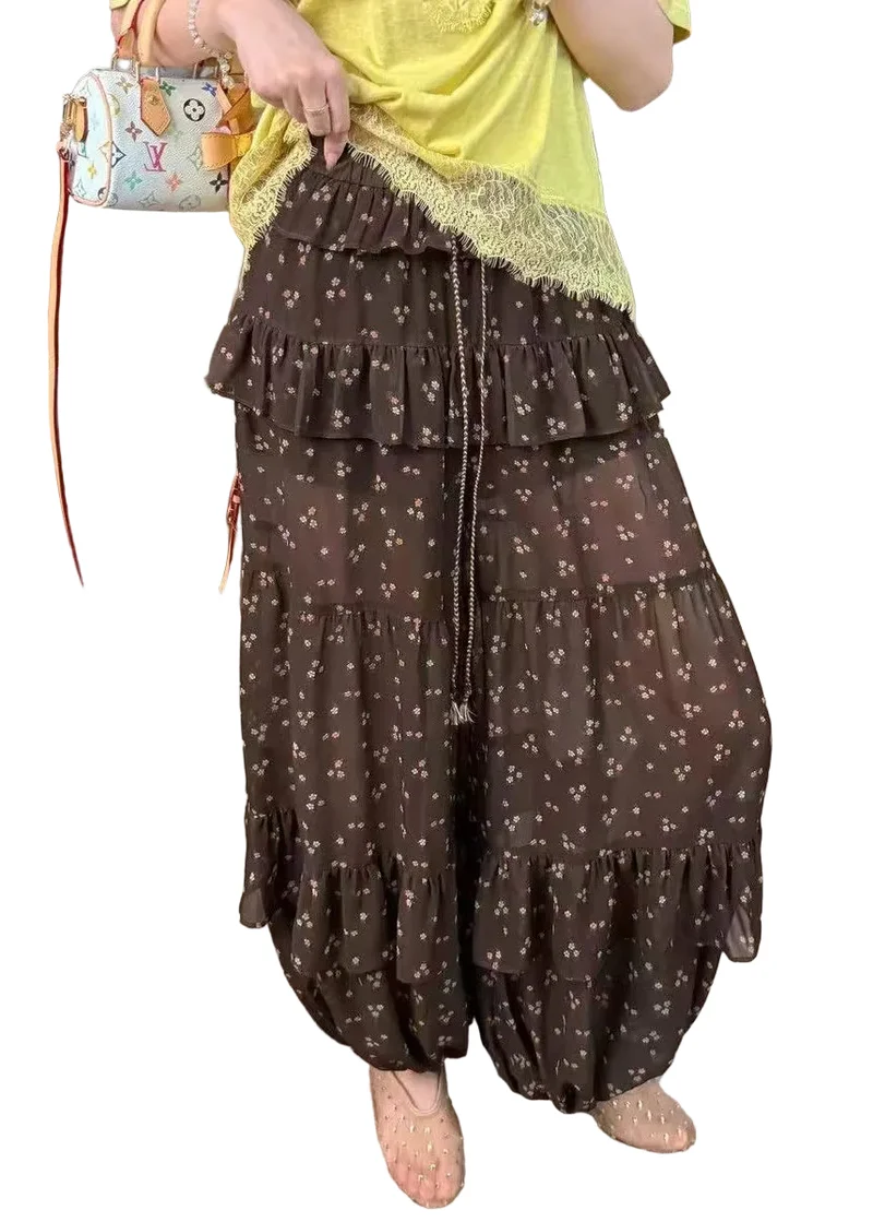 Dames Lantaarnbroek met Ruches en Trekkoord Zomerstijl