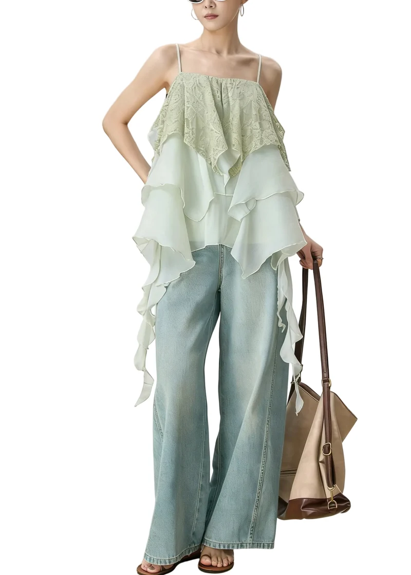 Dames Top Asymmetrisch Gelaagd Casual