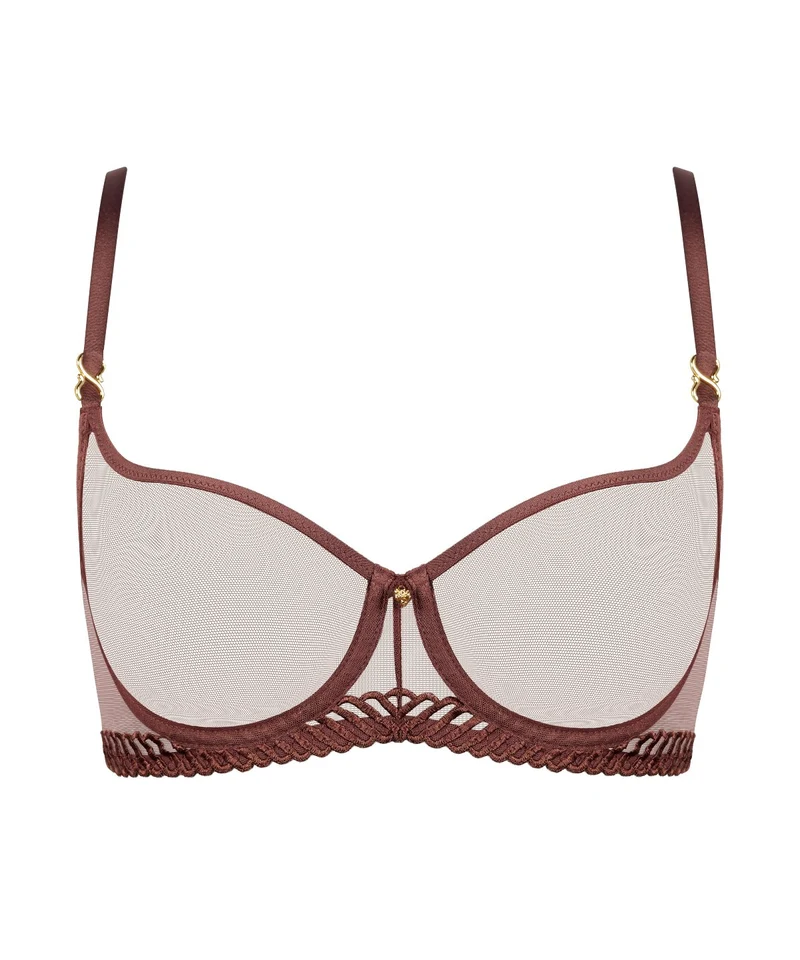 Sheer Emotion Soutien-gorge Corbeille avec armatures Sepia