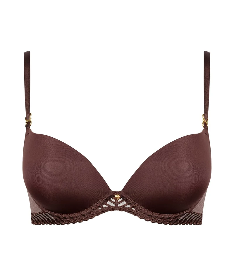 Sheer Emotion Soutien-gorge Push-up coques Sepia